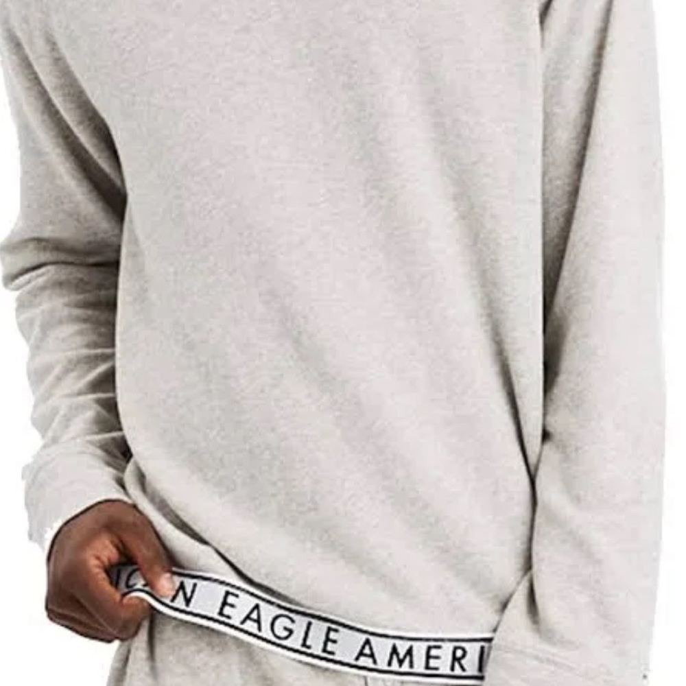 American Eagle Cotton Heather Grey Oversized Pullover Unisex Crewneck (size M)